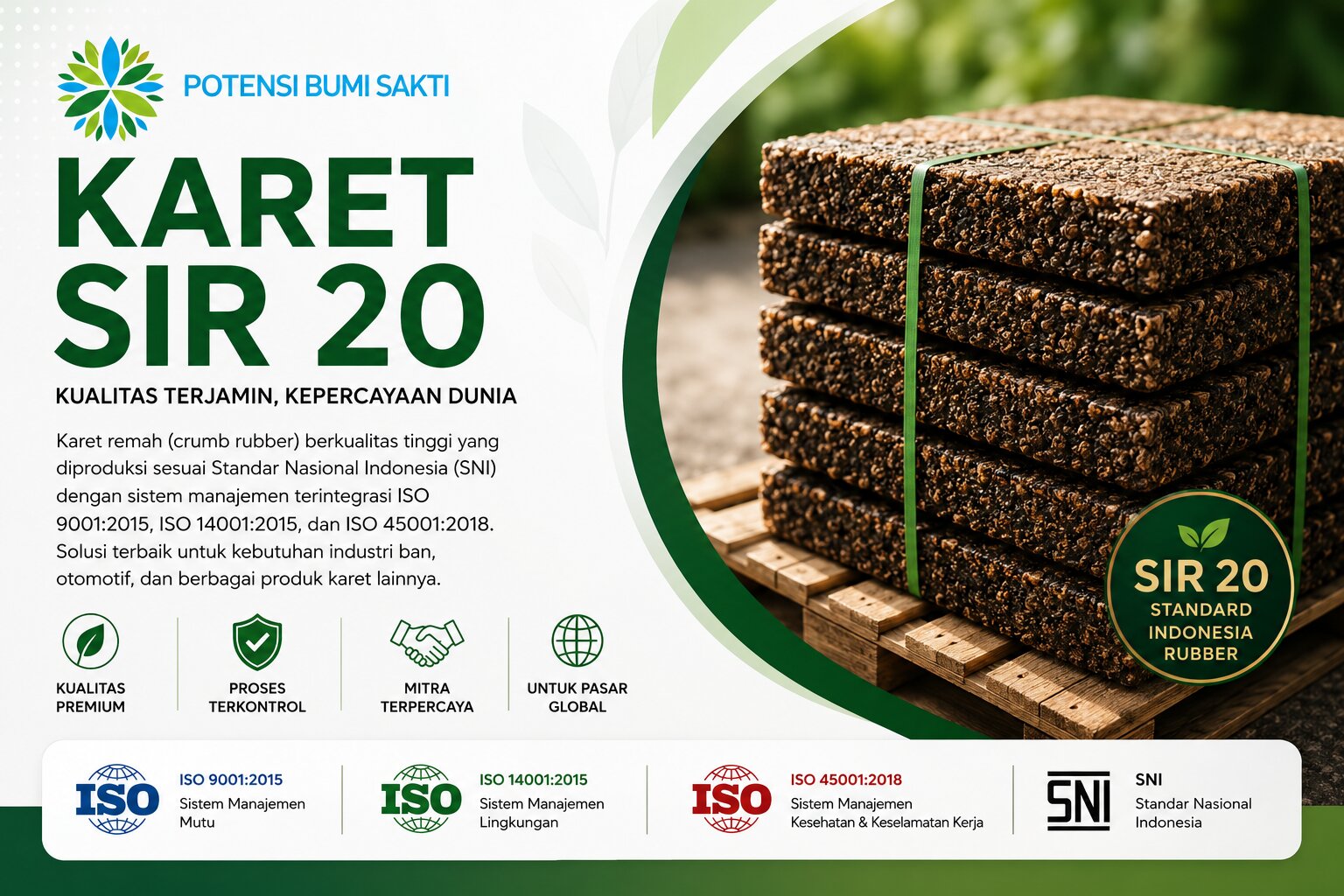 Standard Indonesian Rubber (SIR) 20